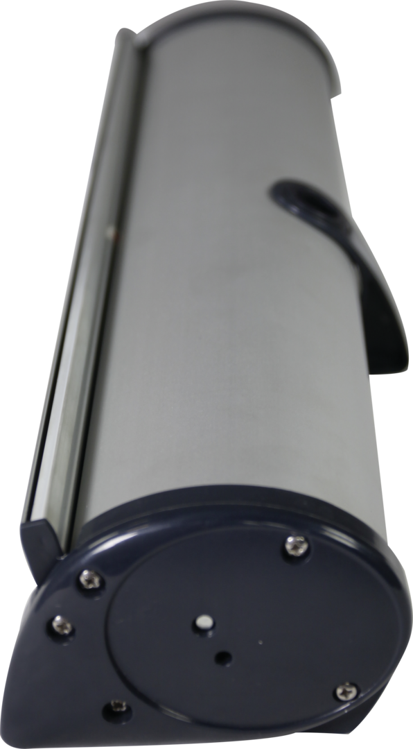 Purple Exhibits. Phoenix Mini Full Height 1.5x5.5ft Retractable Banner