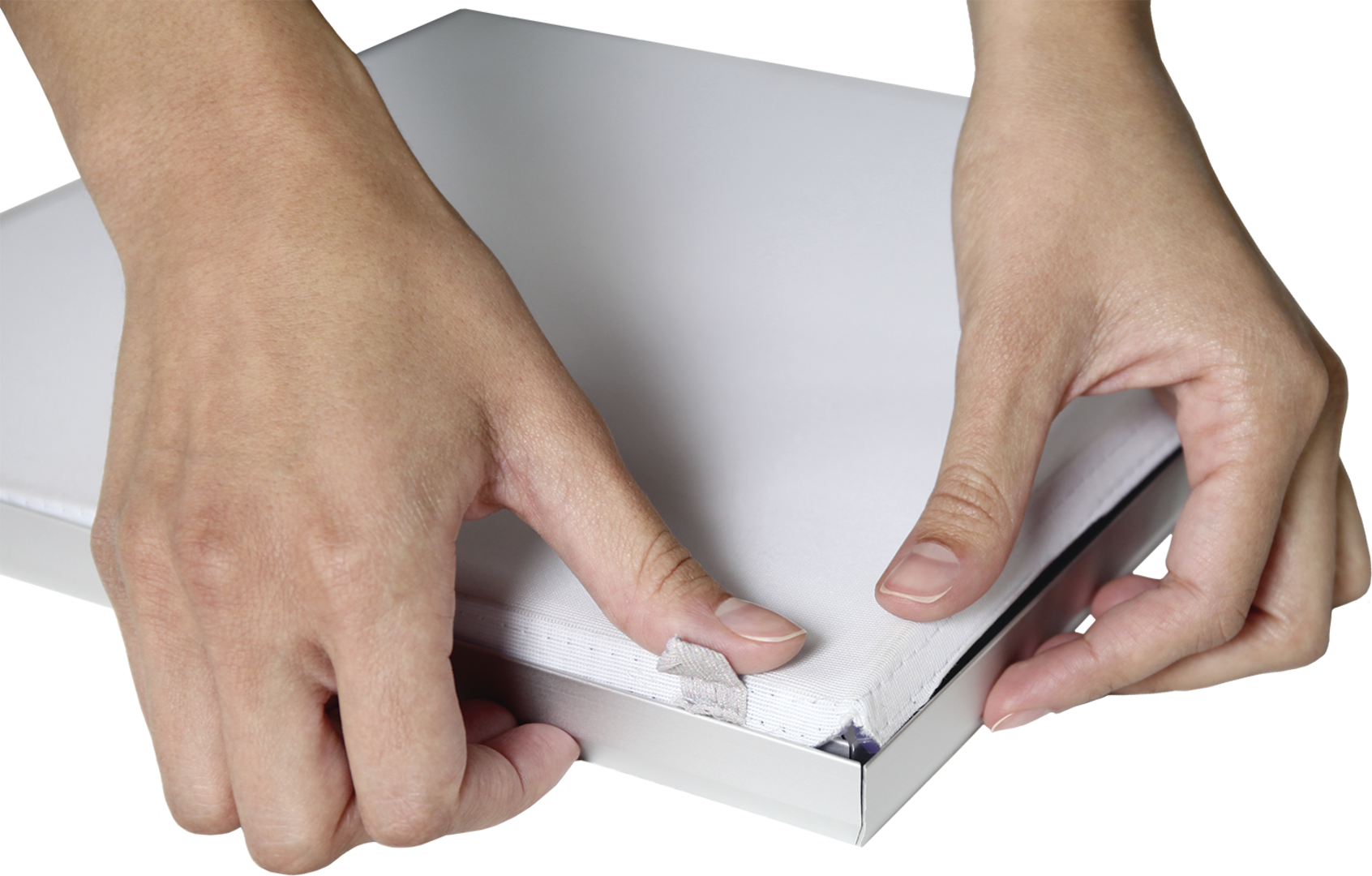 Purple Exhibits. Vector Frame 1x2ft Edge R01 Rectangle Fabric Poster