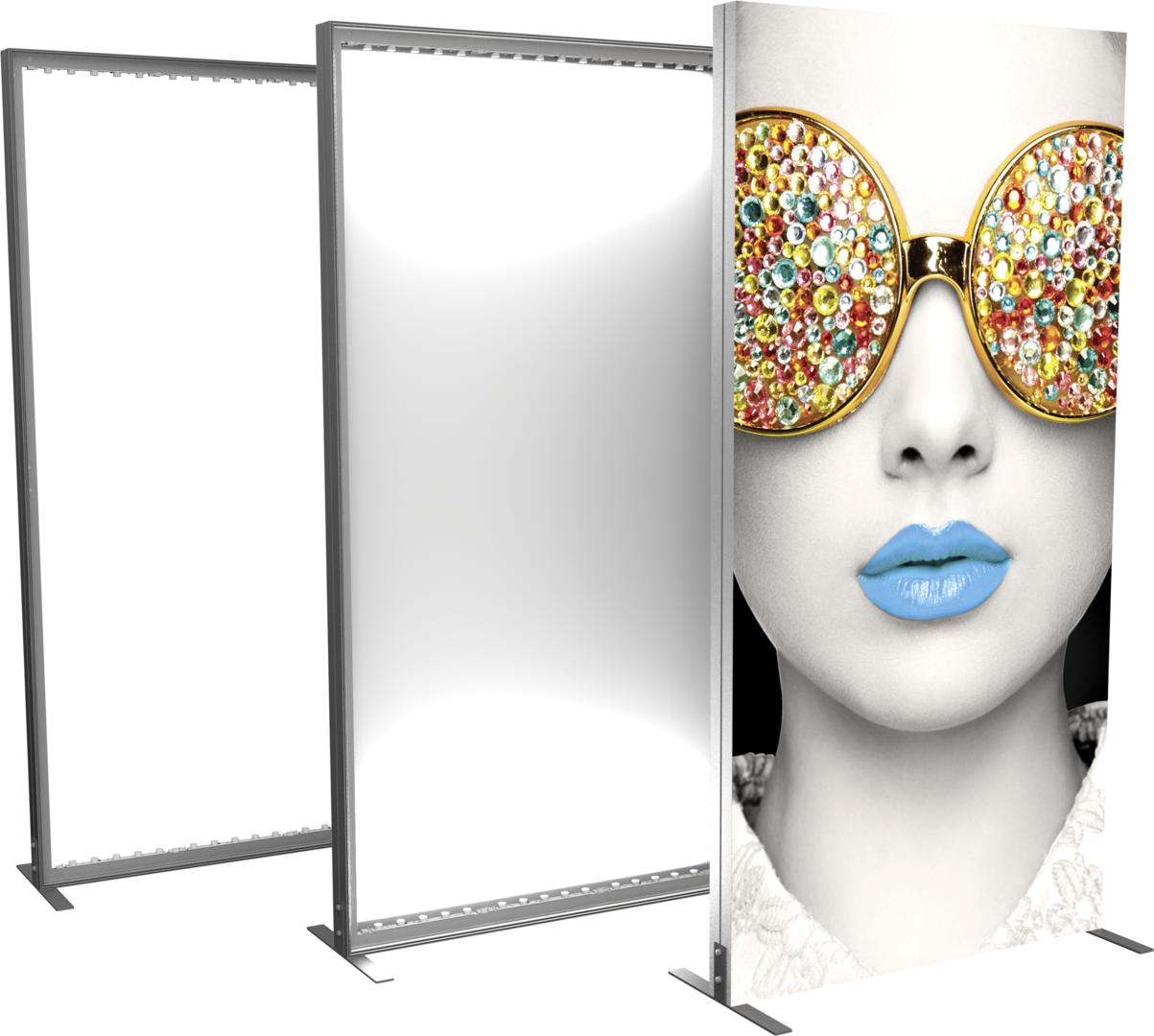 Purple Exhibits. Vector Frame 4x8ft Light Box Rectangle 04 Backlit