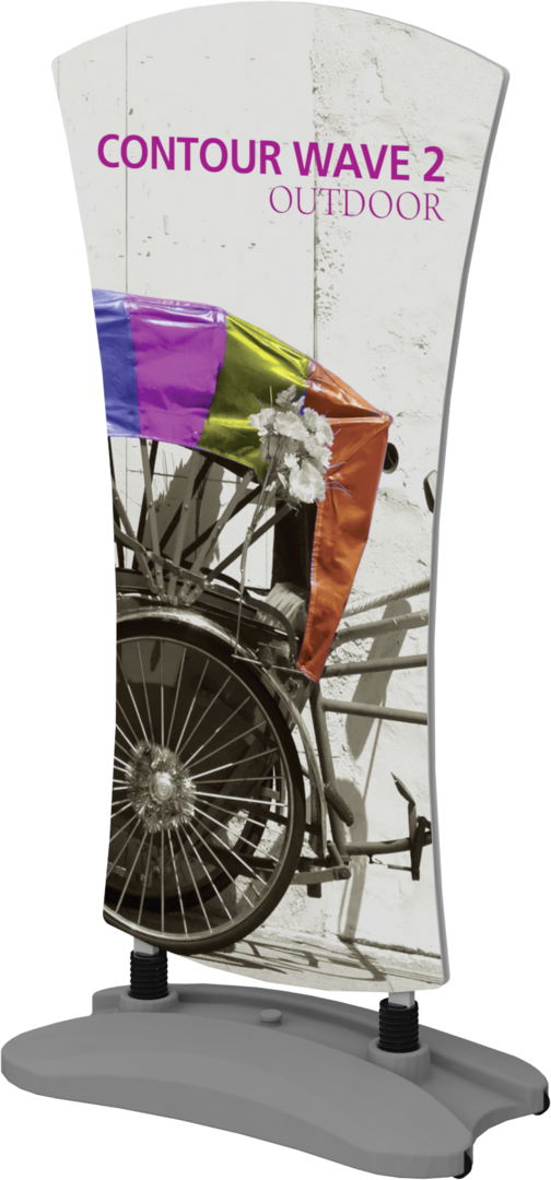 Purple Exhibits. Contour Outdoor Sign Wave 2 Water Base